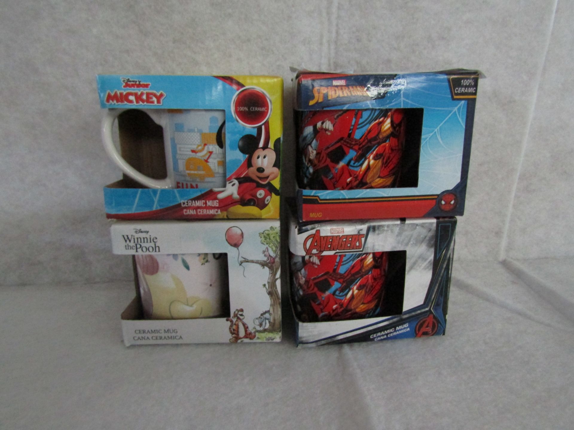 4x Various Childrens Mugs ( See Image For Designs ) - All Boxed.