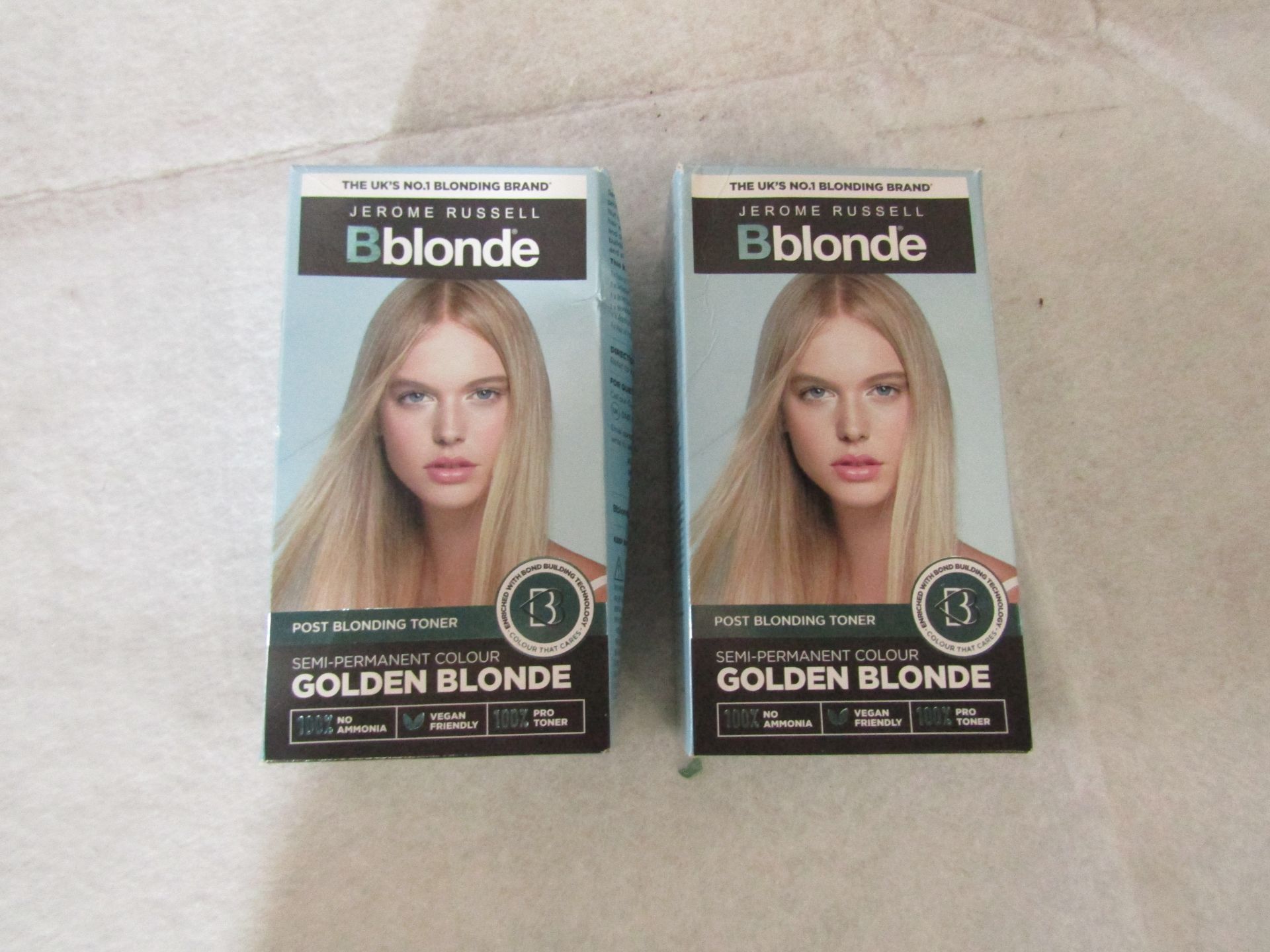 2x Jerome Russell - Semi-Permanent Golden Blonde Hair Dye - Boxed.