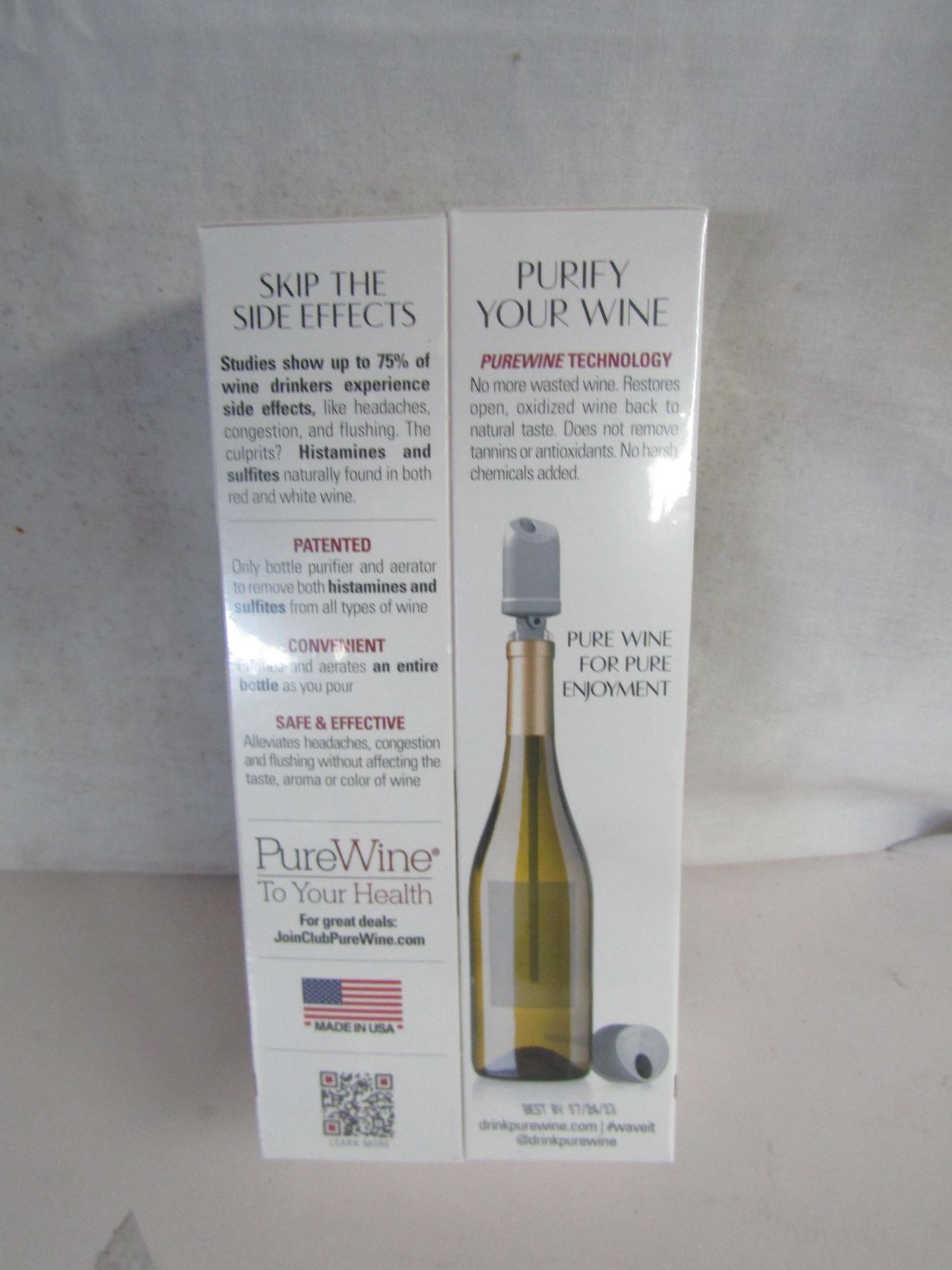 2x TheWave - Wine Purifiier & Aerator - Cures Hangovers. New & Boxed.