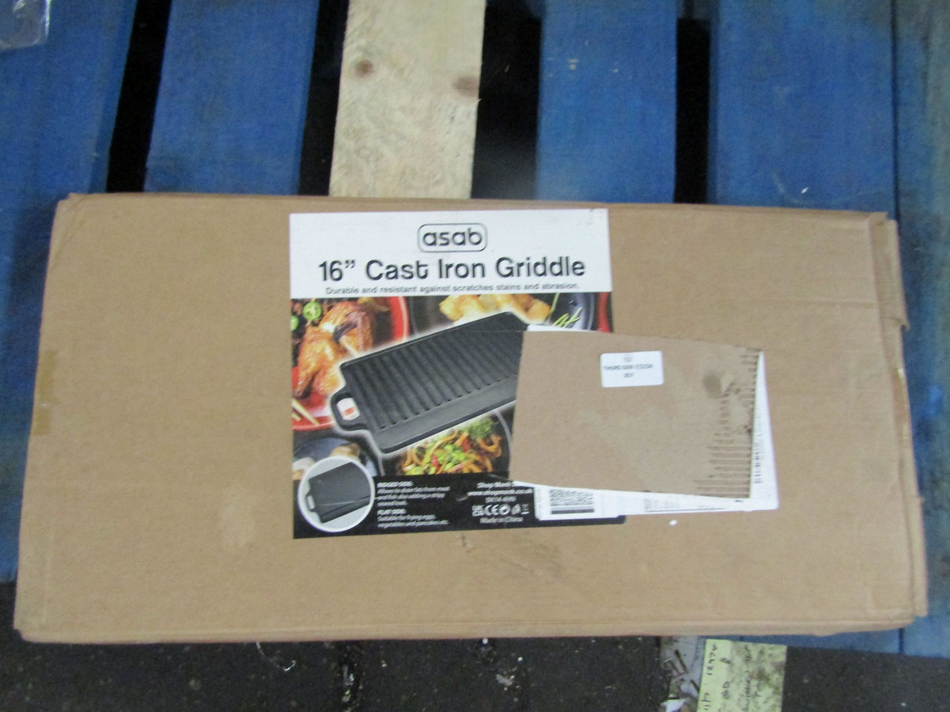 Asab - 16" Cast Iron Griddle - Unchecked & Boxed.