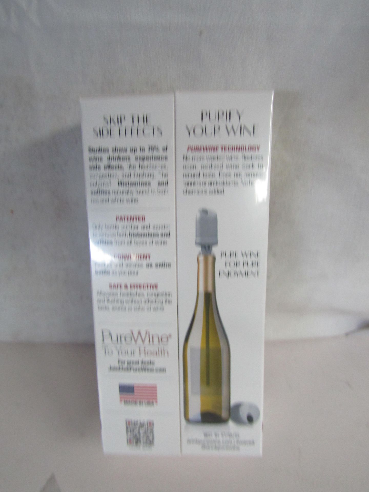 2x TheWave - Wine Purifiier & Aerator - Cures Hangovers. New & Boxed.