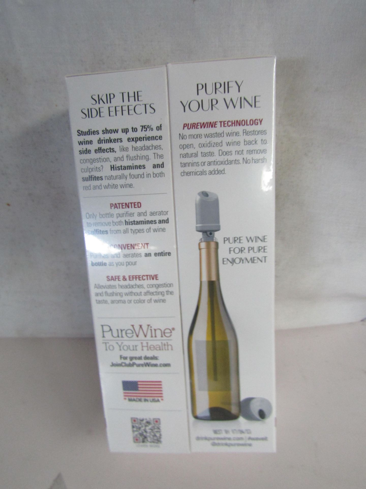 2x TheWave - Wine Purifiier & Aerator - Cures Hangovers. New & Boxed.