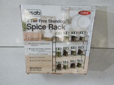 Asab - 3-Tier Free-Standing Spice Rack - Unchecked & Boxed.