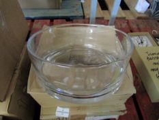 Round Glass Serving Bowl D25 x 10cm - New & Boxed. (184)