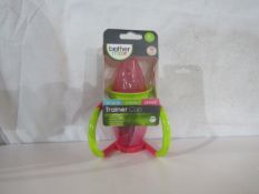 2xBrotherMax - Pink & Green 170ml Trainer Cup - New & Packaged.