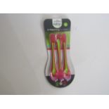 2x BrotherMax - Set of 3 Pink & Green Weaning Spoons / 4+ Months - New & Packaged.