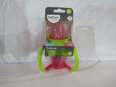 2xBrotherMax - Pink & Green 170ml Trainer Cup - New & Packaged.