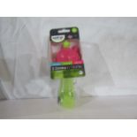 2x BrotherMax - Pink & Green 215ml 2-In-1 Drinks Bottle - New & Packaged.