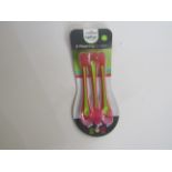2x BrotherMax - Set of 3 Pink & Green Weaning Spoons / 4+ Months - New & Packaged.