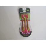 2x BrotherMax - Set of 3 Pink & Green Weaning Spoons / 4+ Months - New & Packaged.