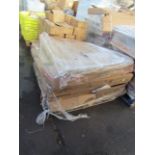 Pallet of 4 x Homebase Ludlow Glass Dining Tables. All unchecked