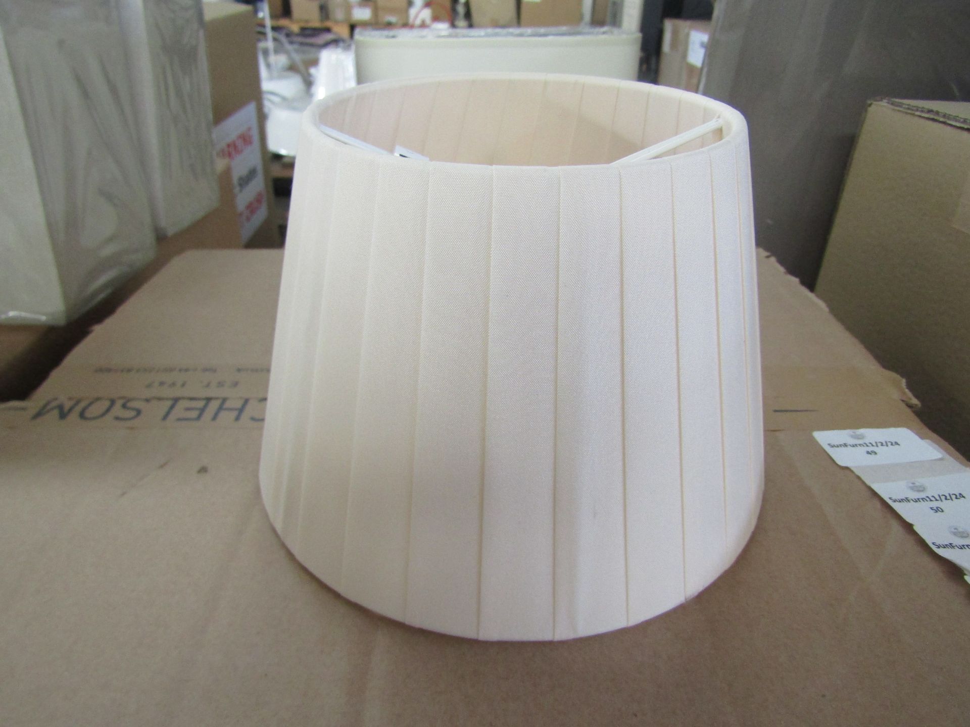 5x Chelsom Ivory 18cm Shade - Model: QKE/7/SC/IVPL - New & Packaged.