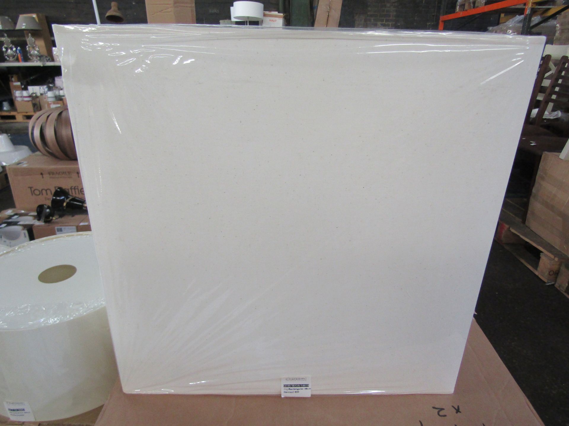 Chelsom Large Oatmeal 46cm Shade - Model: QOB/18/OA/14015 - New & Packaged.