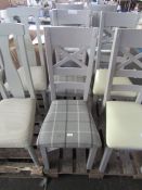 Oak Furnitureland Shay Painted Chair with Beige Fabric Seat Pad RRP 380About the Product(s)These