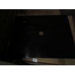 1x Pallet Containing 8 Aspen Black Worktop For Vanity Units 600mm x 450mm with pre drilled waste