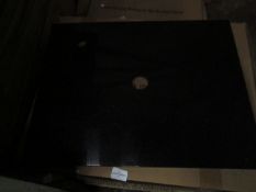 1x Pallet Containing 8 Aspen Black Worktop For Vanity Units 600mm x 450mm with pre drilled waste