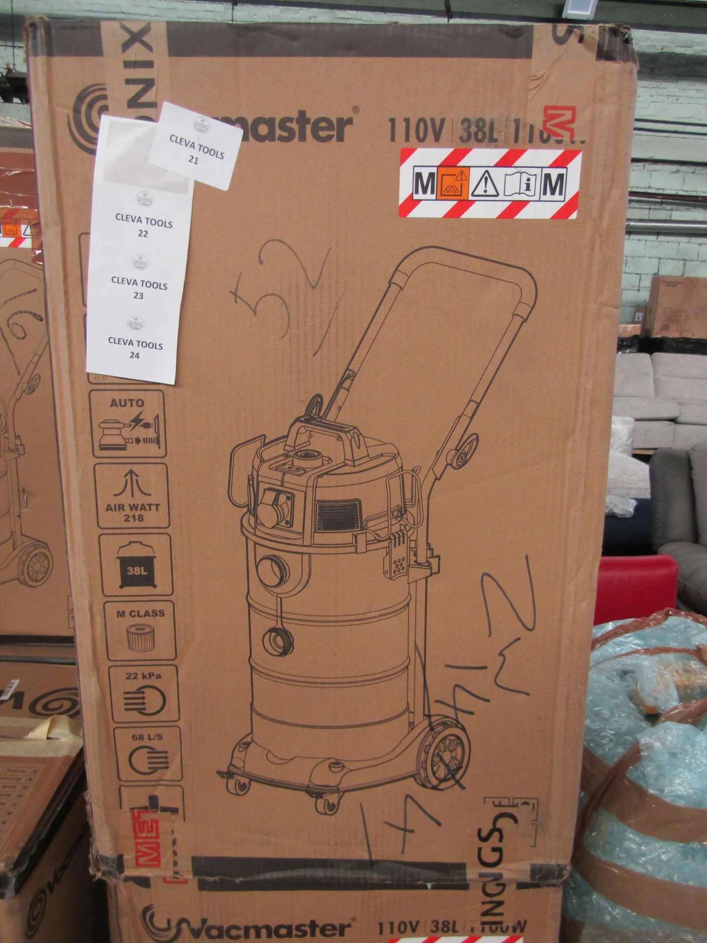 Cleva Vacmaster WD M38 PCF 110V M Class Dust Extractor RRP 249.99 About the Product(s) This - Image 2 of 2