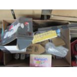 Box of approx 15 various items which have parts missing or damaged packaging