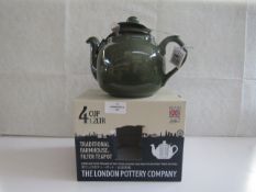 The London Pottery Company - Traditional Farmhouse Filter Teapot - Good Condition & Boxed.