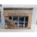 Wineracks - Traditional 16-Bottle Wine Rack - Good Condition & Boxed.