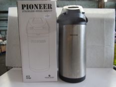 Pioneer - Stainless Steel 5L Airpot - Unchecked & Boxed.