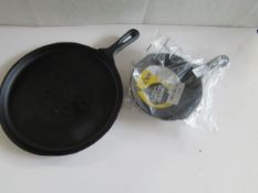 2 Various Sized Cast Iron Skillets - Good Condition.