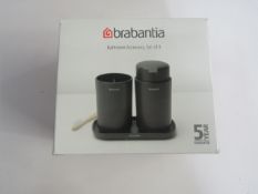 Brabantia - Set of 3 Bathroom Accessories ( Toothbrush Holder, Soap Dispenser, Multi-purpose