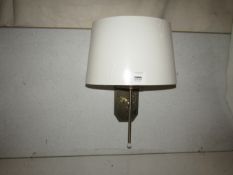 Chelsom - Bronze Wall Light With Oval Natural White 35cm Light Shade - New.