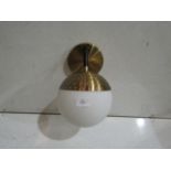 Chelsom - Brass & Black Glass Orb Wall Light - Good Condition.