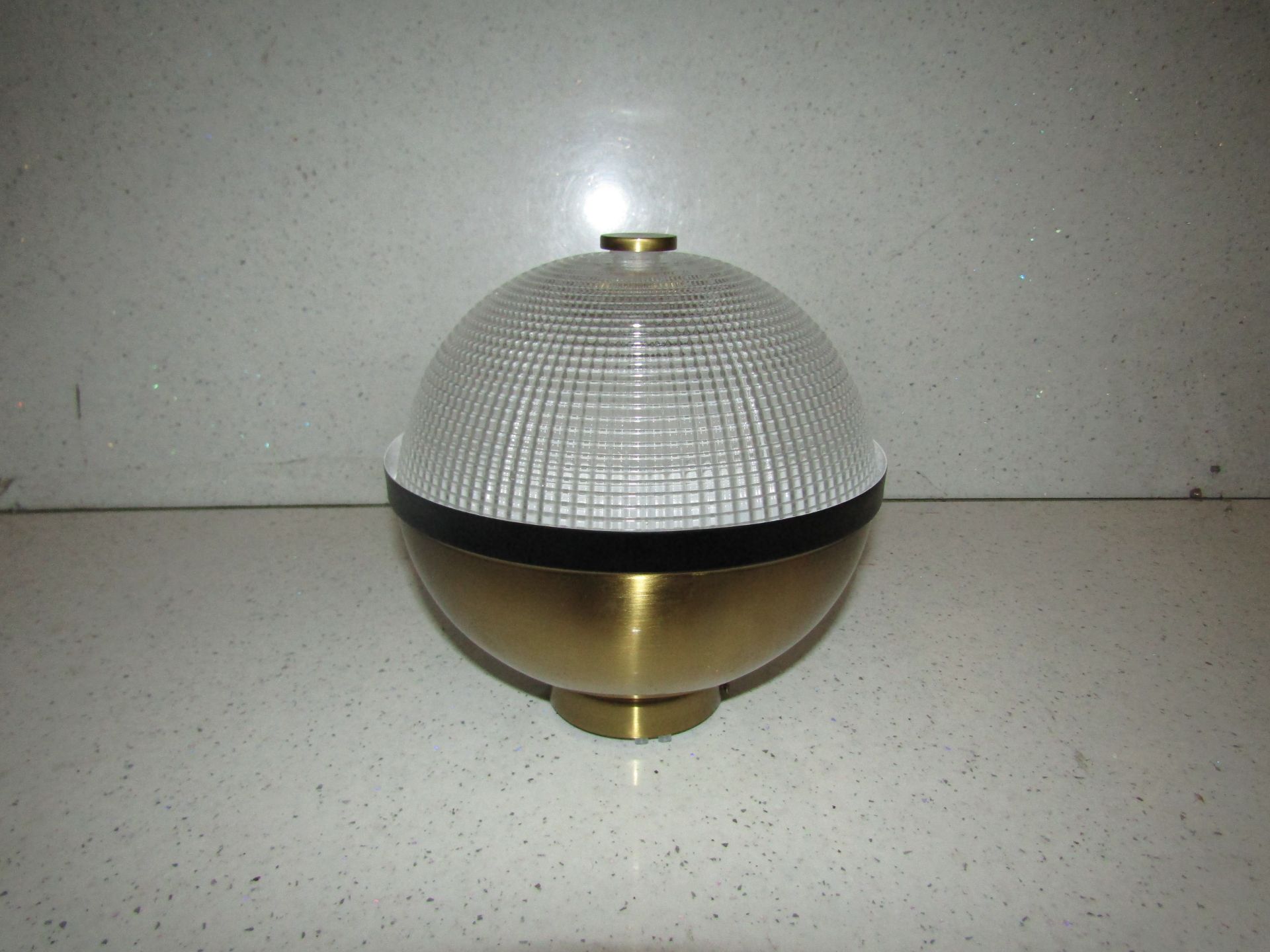 Chelsom - Brass & Textured Glass Ceiling Light - DI/36/W1 - New & Boxed.