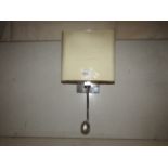 Chelsom - Chrome Wall Light With Flexible LED Reading Light With Ivory Uplighter Shade - New.