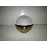 Chelsom - Brass & Textured Glass Ceiling Light - DI/36/W1 - New & Boxed.