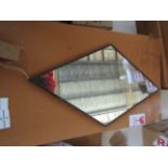 Black Rim Mirror - Small H31 x W21 x D0.5cm - New & Boxed. (208)