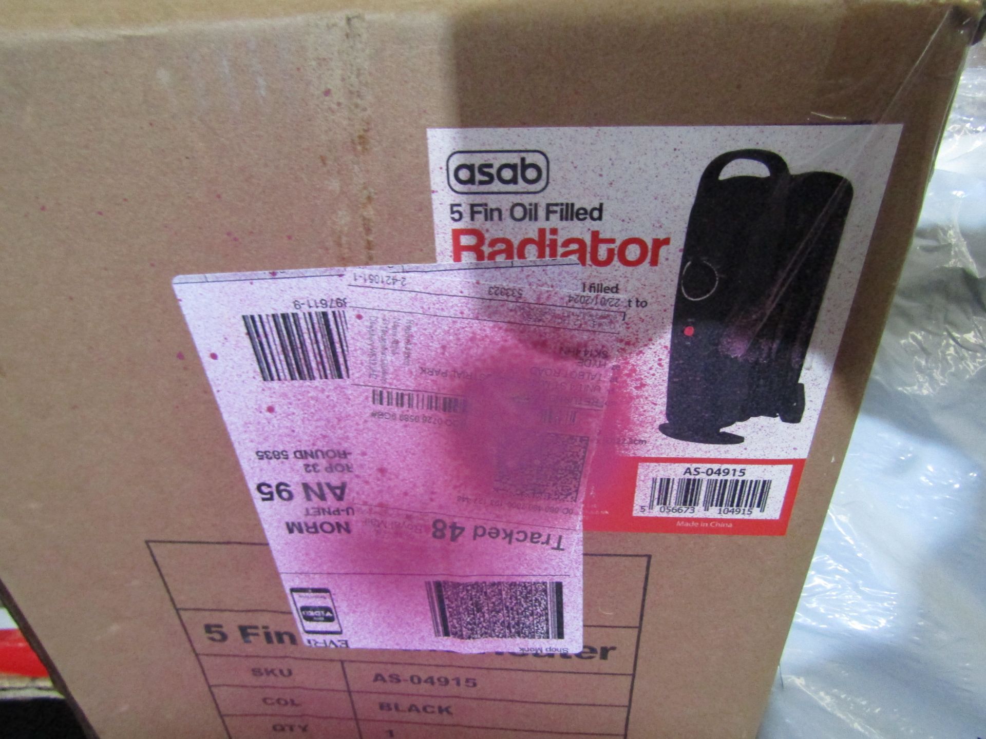 Asab - 5-Fin Oil Filled Electric Radiator - Unchecked & Boxed.