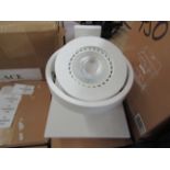 Dimmable Single Spotlight White. Size: W11.5 x D11.5 x H12.8cm - RRP ?70.00 - New & Boxed. (450)