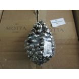 8x Silver Fir Cone Decoration - Small Size: Small H10 x D6cm - New. (100)