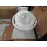 Dimmable Single Spotlight White. Size: W11.5 x D11.5 x H12.8cm - RRP ?70.00 - New & Boxed. (450)