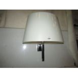 Pair of 2 Chelsom - Chrome Wall Lights With Oval Oyster 50cm Shades - IN/12/W1/BNC - New & Boxed.