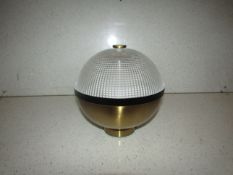 Chelsom - Brass & Textured Glass Ceiling Light - DI/36/W1 - New & Boxed.