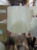 Chelsom Stockholm Table Lamp In Brushed Brass With White Shade - Model: SK/26/EBR - New & Boxed.