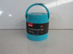 Décor - Stainless Steel Blue Food Flask / 600ml - Good Condition & No Packaging.