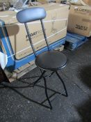 4x Asab - Black/Silver Folding Bar Stools - All Boxed.