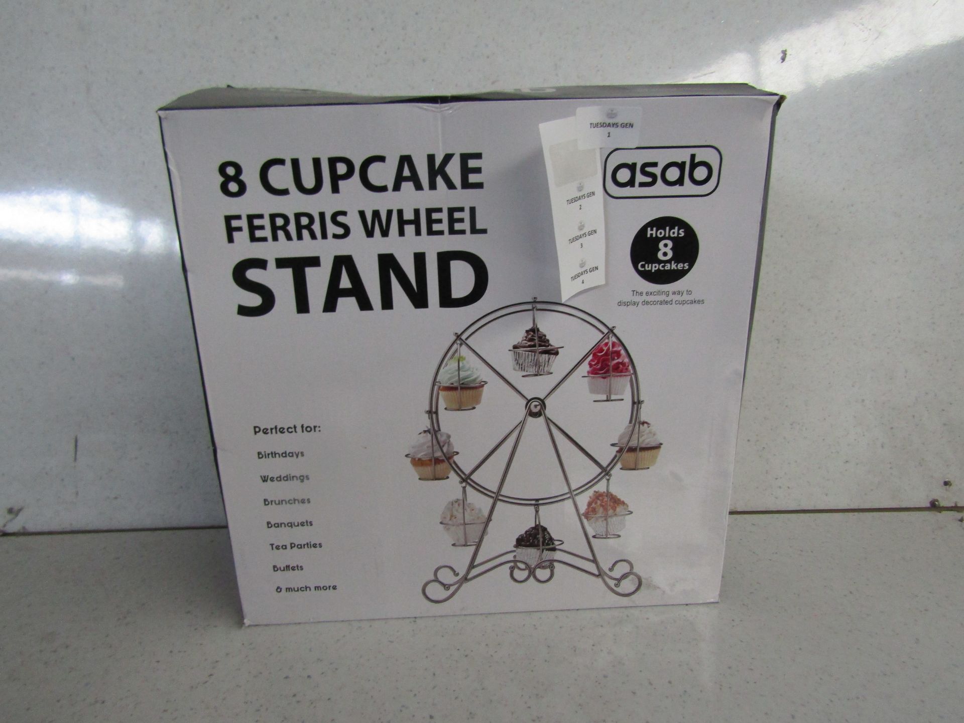 Asab - 8-Cupcake Ferris-Wheel Stand - Unchecked & Boxed.