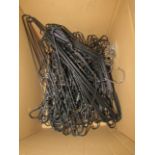 1x Box Containing Over 50 Asab - Black Rubber Coated Metal Hangers - Good Condition.