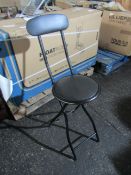 2x Asab - Black/Silver Folding Bar Stools - All Boxed.