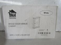 TopHomeSolutions - Single Door Mirror Cabinet / 34x15x53cm - Boxed.