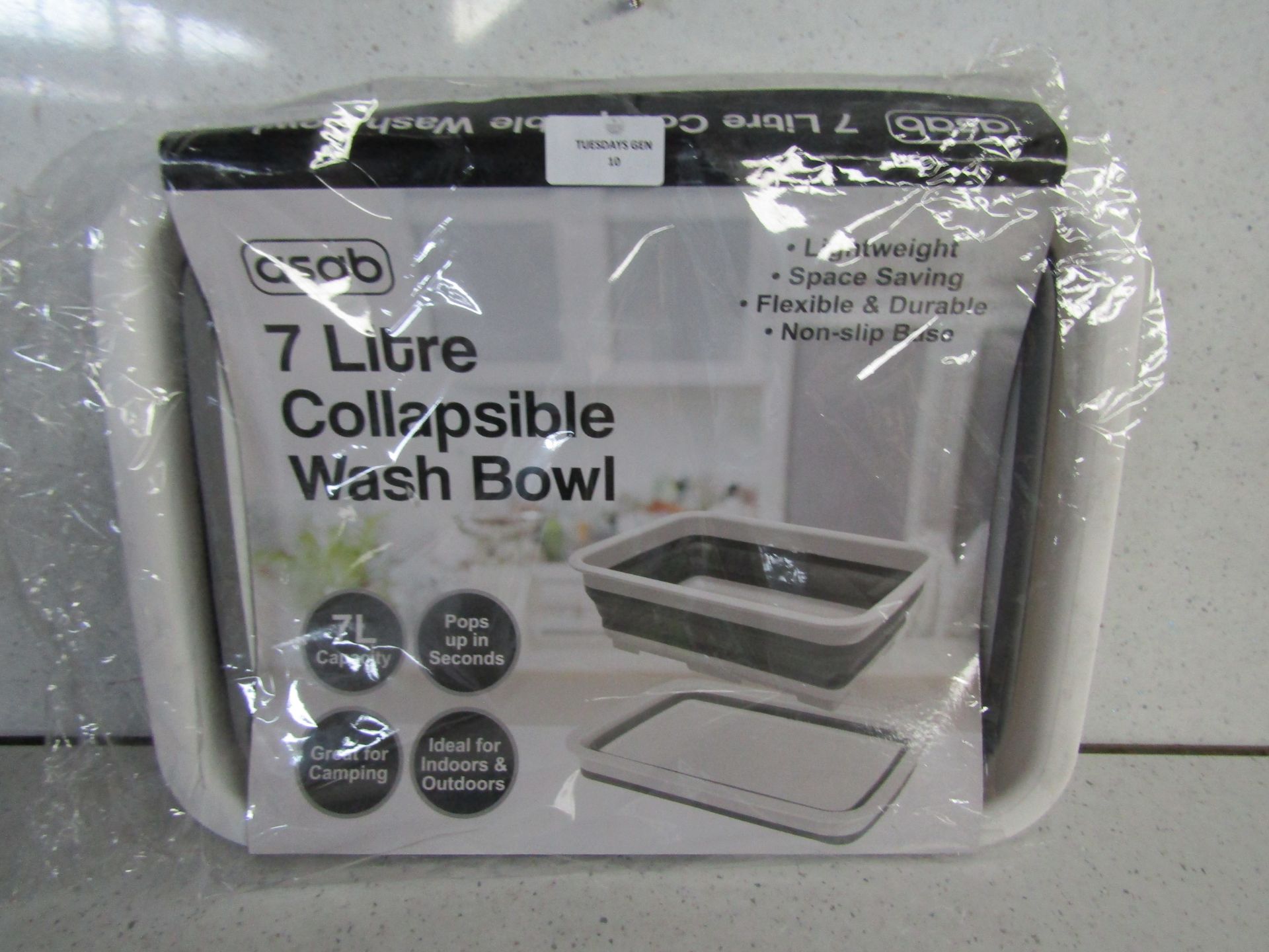 Asab - 7L Collapsible Wash Bowl - Packaged.