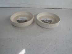 2x Mason Cash - Ceramic Mini Pet Bowl - Good Condition & Boxed.