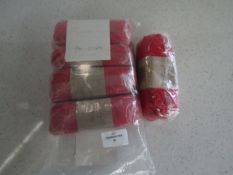 Set of 5 Red Cotton Knitting Yarns - New & Packaged.