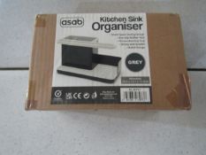 Asab - Grey Kitchen Sink Organiser - Boxed.